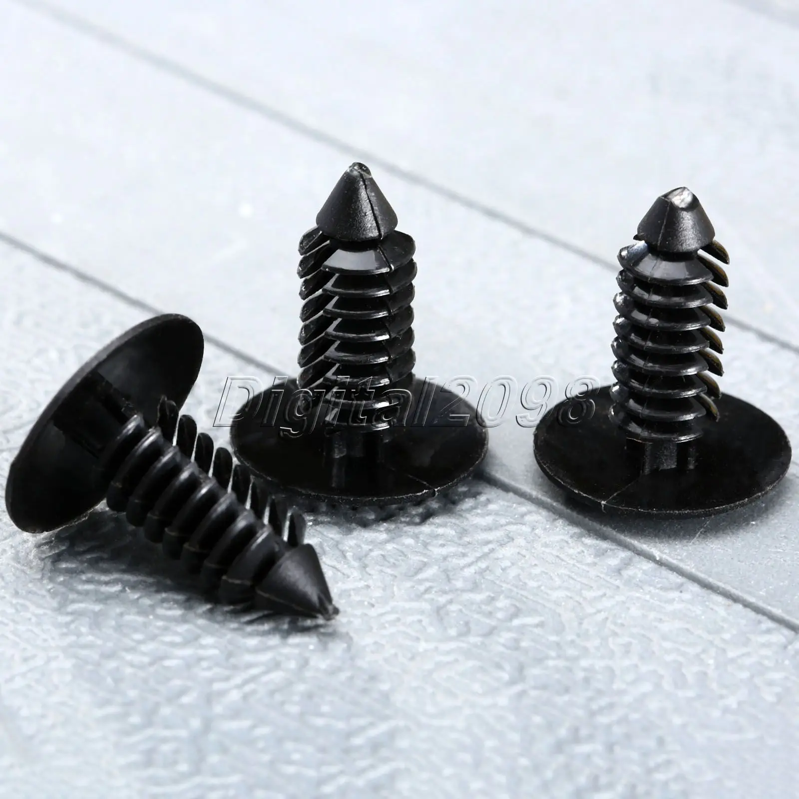 Yetaha 50pcs 8mm Hole Door Rivet Push Clip Lined Cover Barbs for GM Ford Chrysler Nylon Car Fender Bumper Shield Retainer  Rivet
