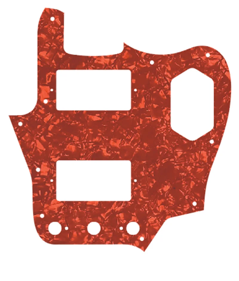 Pleroo 10 Screw Holes Guitar Pickguard Suit For Fender American Standard Vintage Jaguar With PAF Humbucker Guitar Scratch Plate