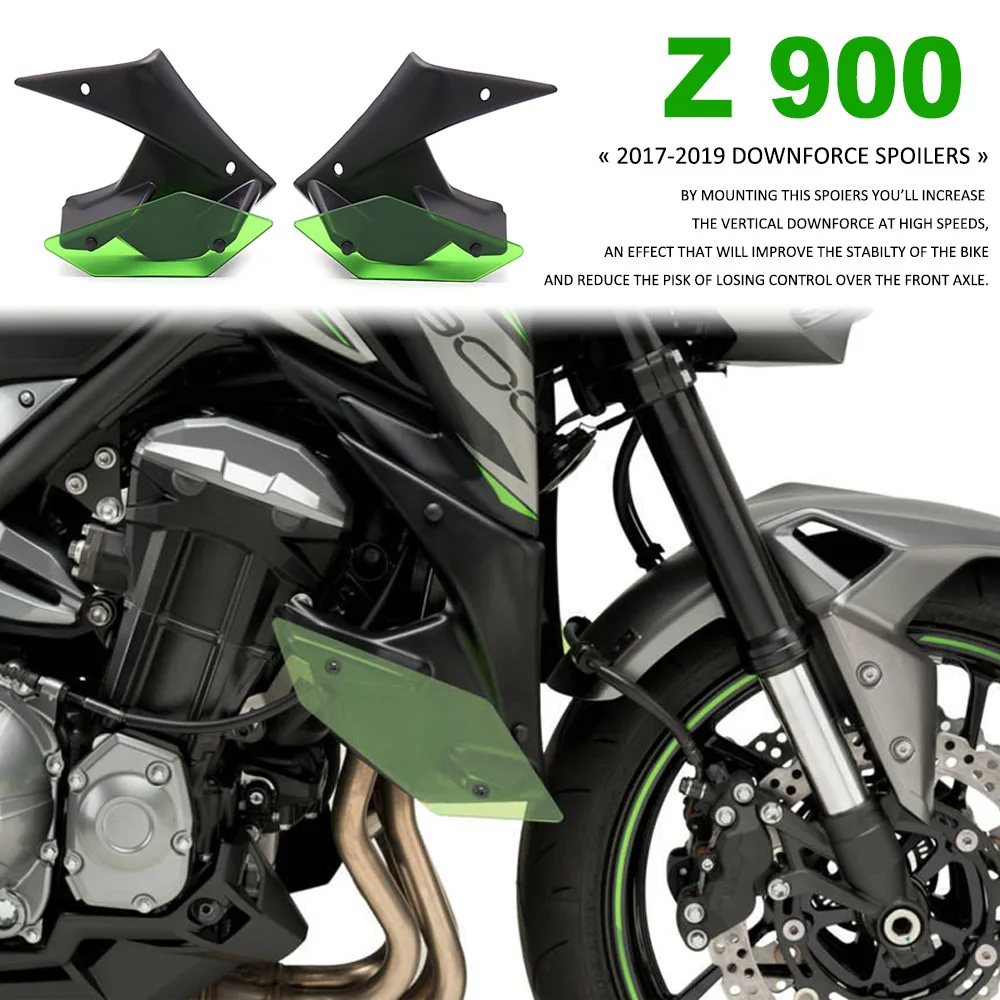 

For Kawasaki Z900 Z 900 2017 2018 2019 Motorcycle Parts Side Downforce Naked Spoilers Fixed Wing Winglet Fairing Wing Deflectors