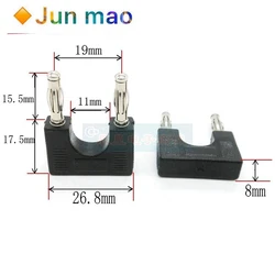 1PCS Pure copper 4mm banana plug short circuit plug short jumper automobile instrument test line socket spacing 19mm