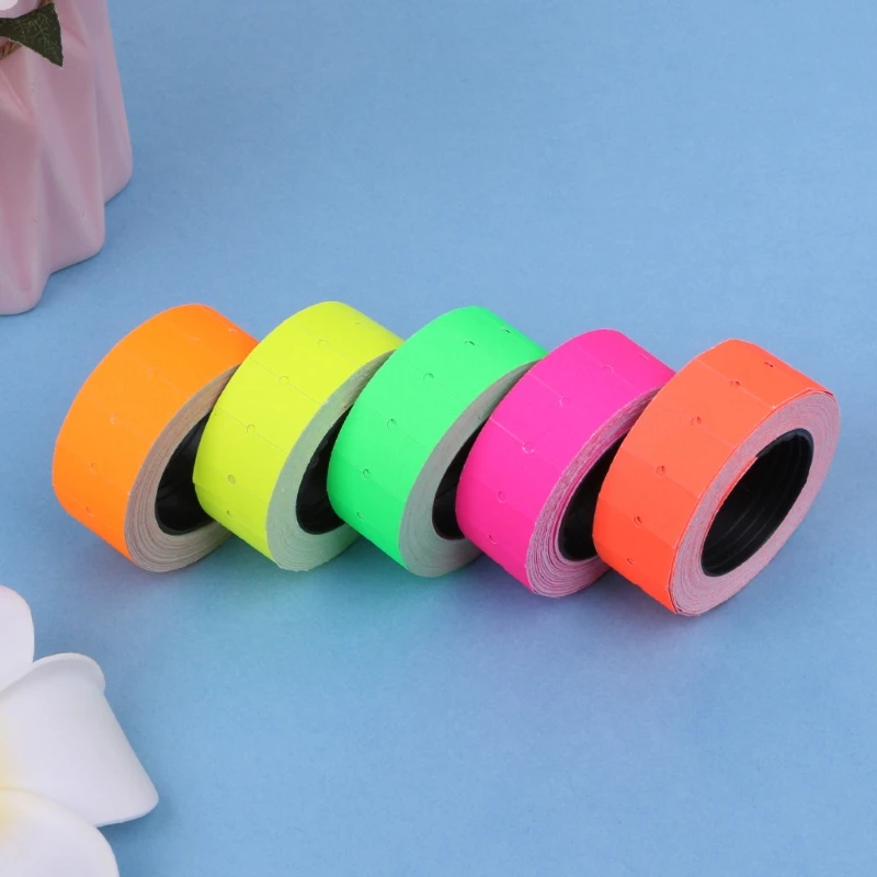 500pcs/roll Colorful Adhesive Price Label Paper Tag Mark Sticker For MX-5500 Tag Gun Labeller Price Stickers