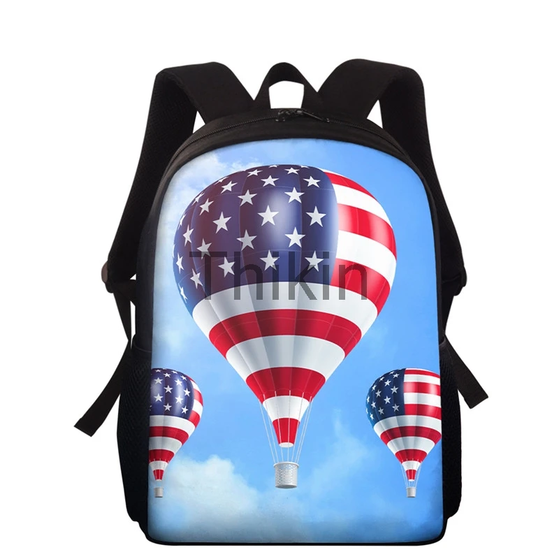 Mochilas escolares con diseño de bandera de Estados Unidos para niños, mochilas escolares de gran capacidad para niños y niñas, bolso de hombros para estudiantes