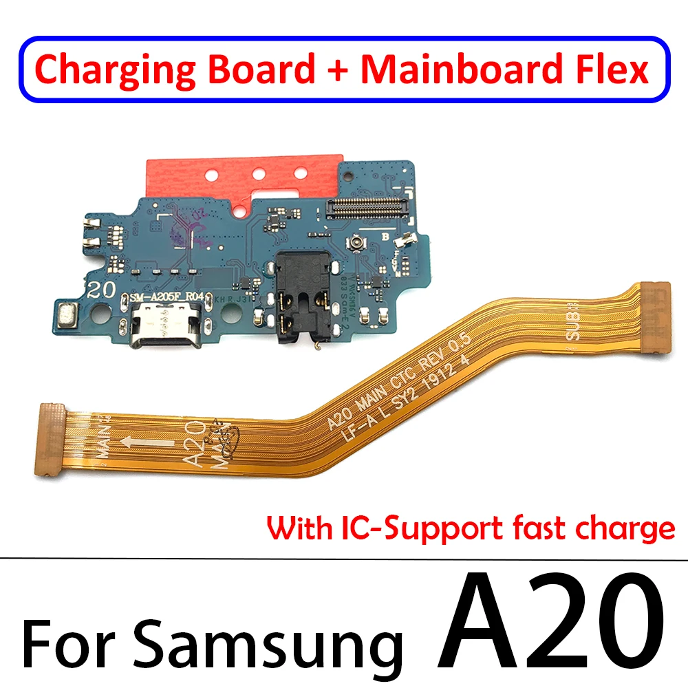 Puerto de carga USB, Conector de placa base FPC principal, Cable flexible para Samsung A10, A20, A30, A50, A70, A10S, A20S con Micro, nuevo