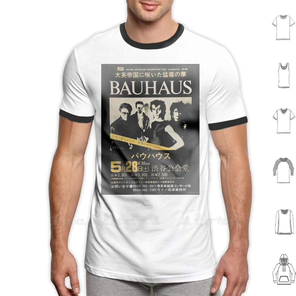 Bauhaus Jp T Shirt Men Women Teenage 6Xl Bauhaus Punk Post Punk Gothic New Wave Uk Usa Japan Music Band Peter Murphy Ash Cure