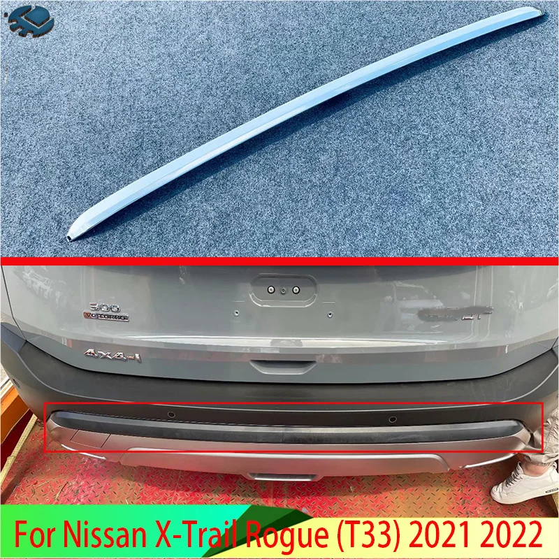 For Nissan X-Trail Rogue (T33) 2021 2022 Car Accessories ABS Chrome Rear Bumper Skid Protector Guard Plate accessories