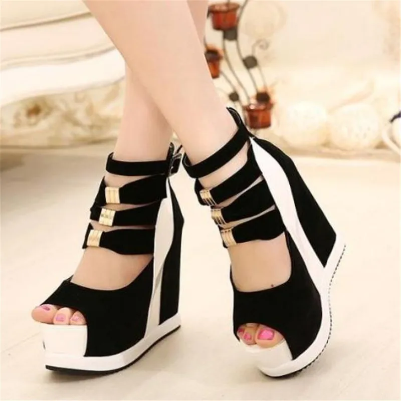 Hot Sale New Summer Shoes Woman Sexy Ultra High Heels Female Sandals Platform Wedges Open Toe Women Shoes Princess Shoes