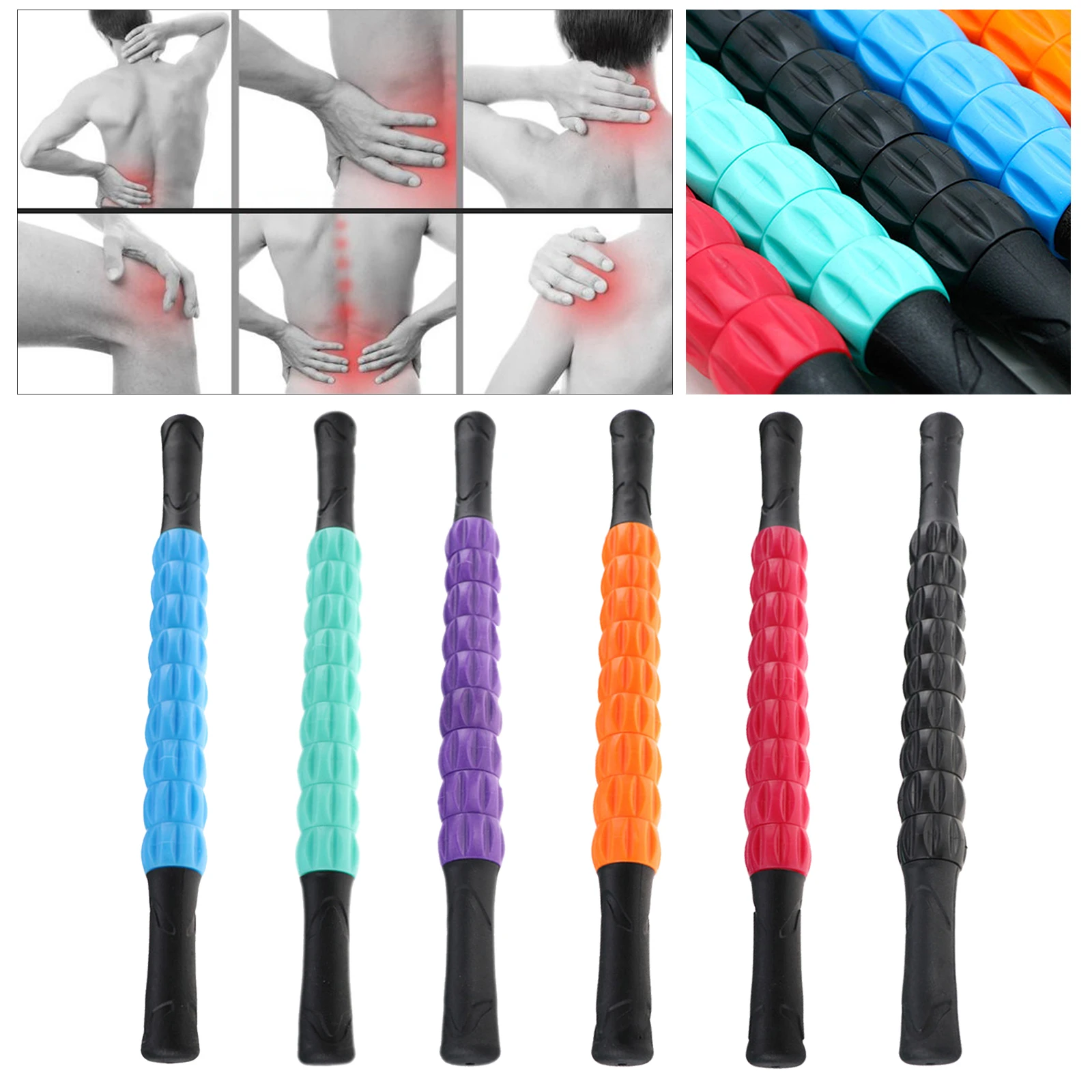 Muscle Roller Fitness Deep Tissue Massage Stick Quads Muscle Massager Rod Stiffness Soreness Muscle Relax Stick Massager