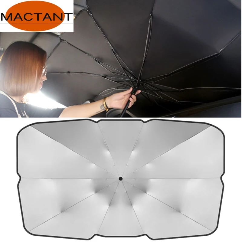 Car Windshield Sunshade Umbrella Type Sun Shade for Car Window Summer Sun Protection Heat Insulation Cloth for Front Shading