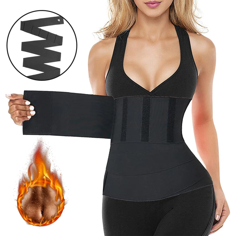 3-6Meters Bandage Wrap Sweat Sauna Waist Trainer Belt Body Shaper Trimmer Snatch Me Up Fat Burner Workout Cincher Tighten Sheath