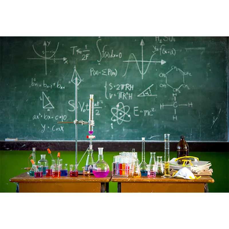 วิทยาศาสตร์ฉากหลังปาร์ตี้ Mad Scientist เชิญ Boy วันเกิด Decor ห้องปฏิบัติการองค์ประกอบพื้นหลังสตูดิโอถ่ายภาพ Props