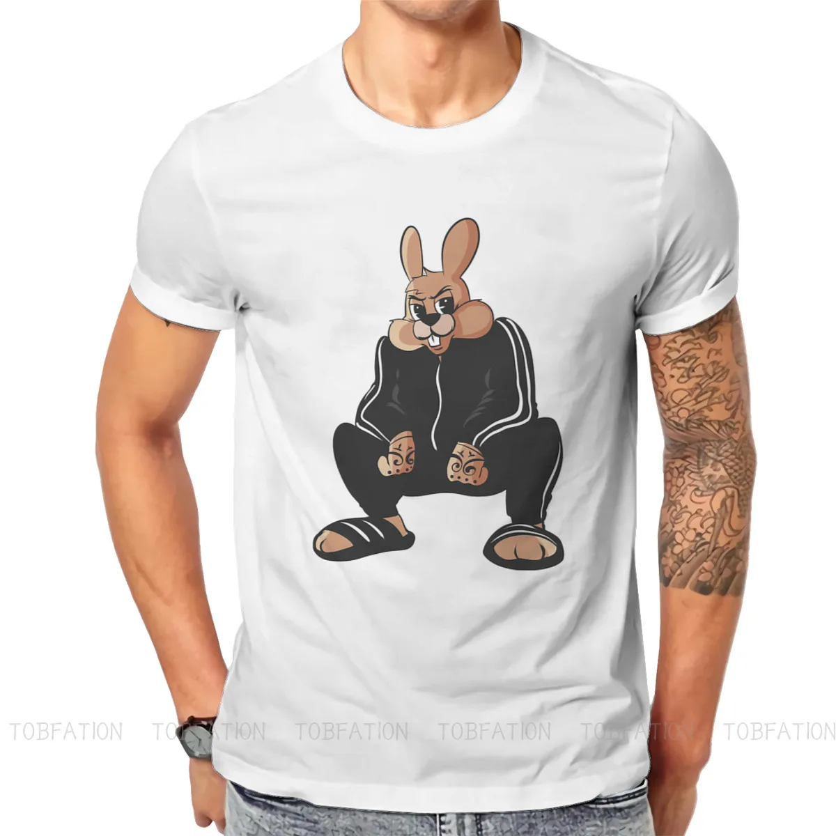 Rabbit Graphic TShirt Nu Pogodi Well Just You Wait Wolf Hare Zayats Cartoons Creative T Shirt Men Short Sleeve Gift Clothes