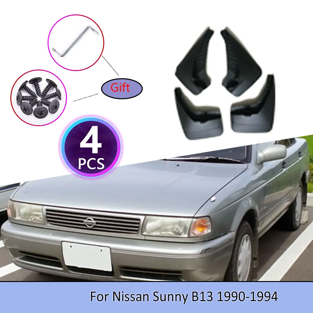 Car Mudguards For Nissan Sunny B13 1990~1994 Cladding Splash Flaps Mudflap Tire Fender Mud Guard Protect Accessories Car Goods