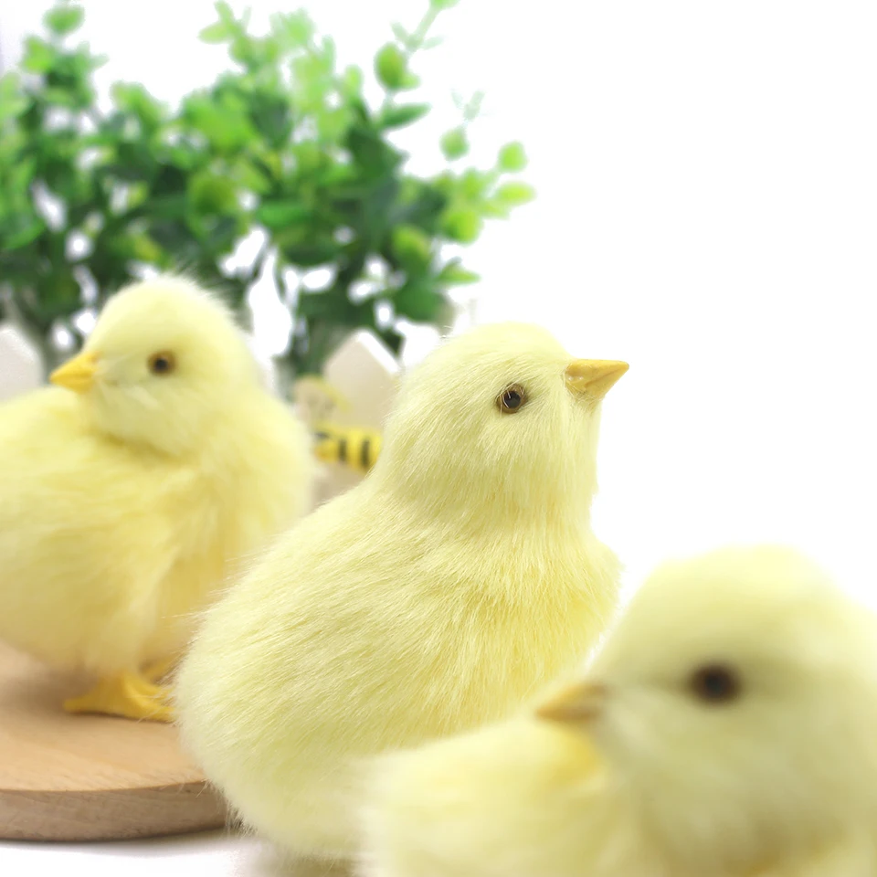 Realistic Cute Easter Chick Brinquedo, Simulação Decoração, DIY Miniature Chicken, Ornamento de jardim, Casa, Decoração de festa