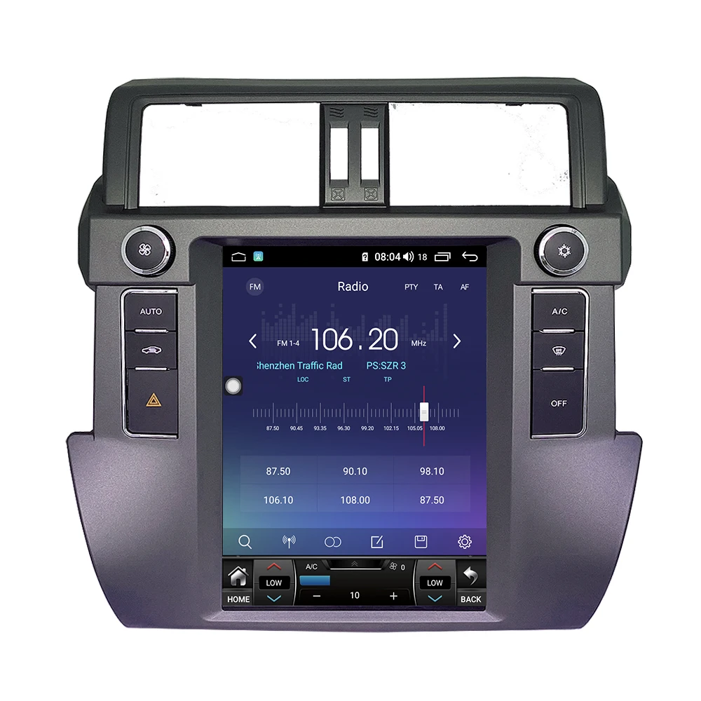 ZOYOSKII Android 9.7 inch vertical screen CAR  Radio GPS bluetooth for Toyota Prado 2014-2017