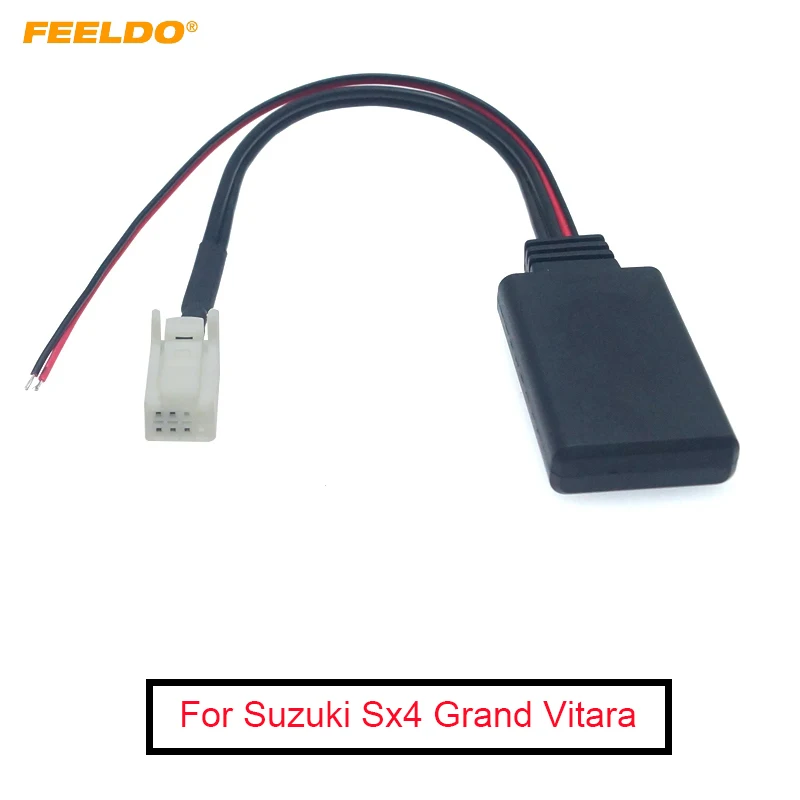 

FEELDO 1PC Car Wireless Bluetooth Module Music AUX Adapter For Suzuki Sx4 Grand Vitara Auxiliary Line Aux Audio Receiver Cable