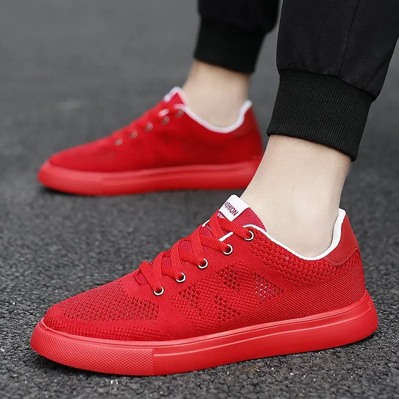 Women Brand Sneakers Man Tennis Shoes Tenis De Hombre Trend Gym Shoes Male Walking Shoe Tenis Sloid Black Red Zapatillas 35-44