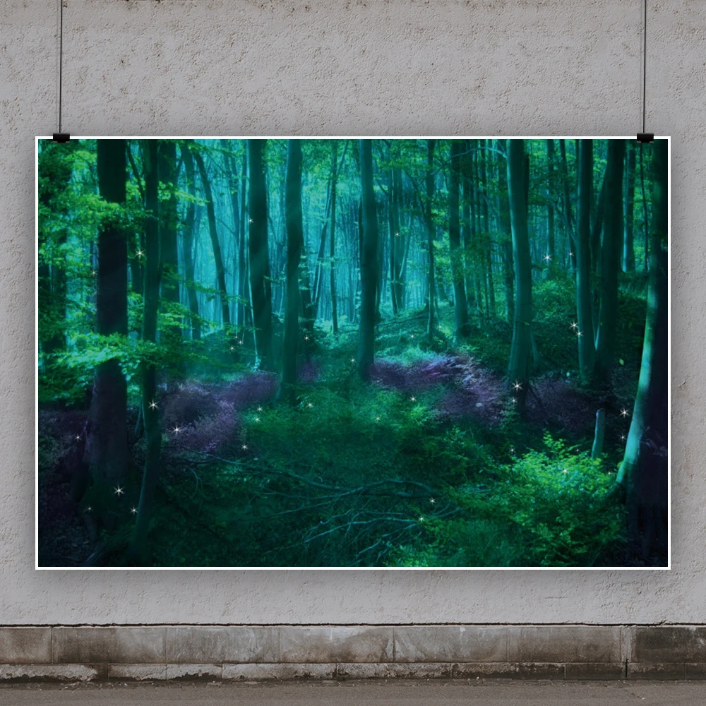 YeeleธรรมชาติScenery Night Forest Light Bokehฉากฉากหลังถ่ายภาพตกแต่งพื้นหลังสำหรับPhoto Studio