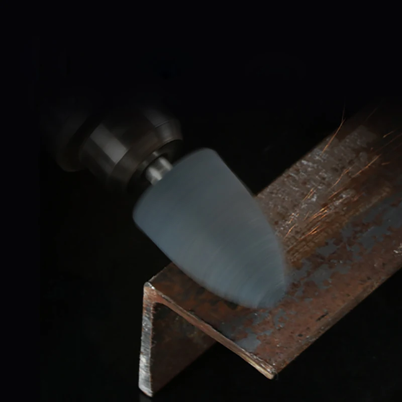 UCHEER 1 pz ad alta efficienza marrone corindone testa di rettifica lucidatrice punta da trapano di ricambio cono cilindrico grigio sferico