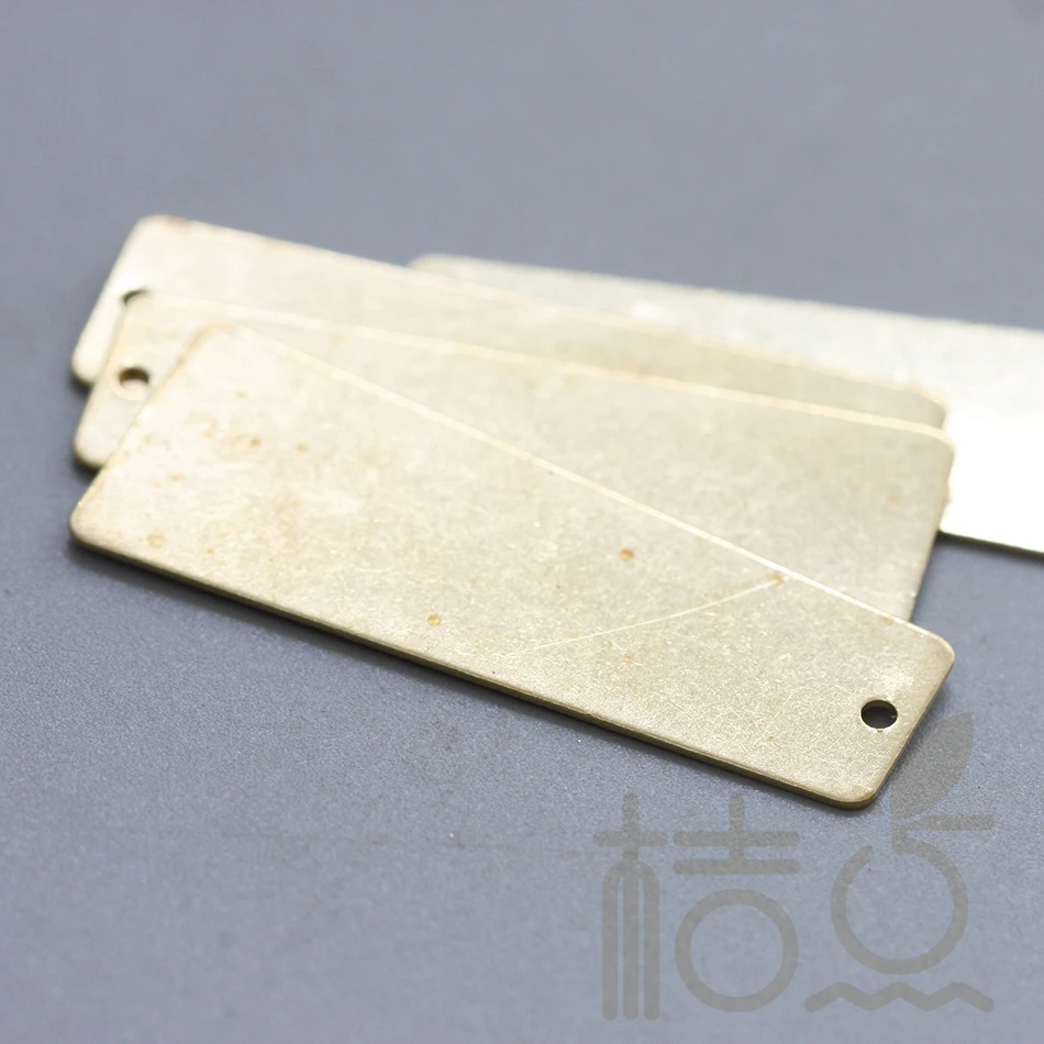 DIY Supply-Premium Plated Solid Brass Finding Trapezoid - 14x36mm (4055C)
