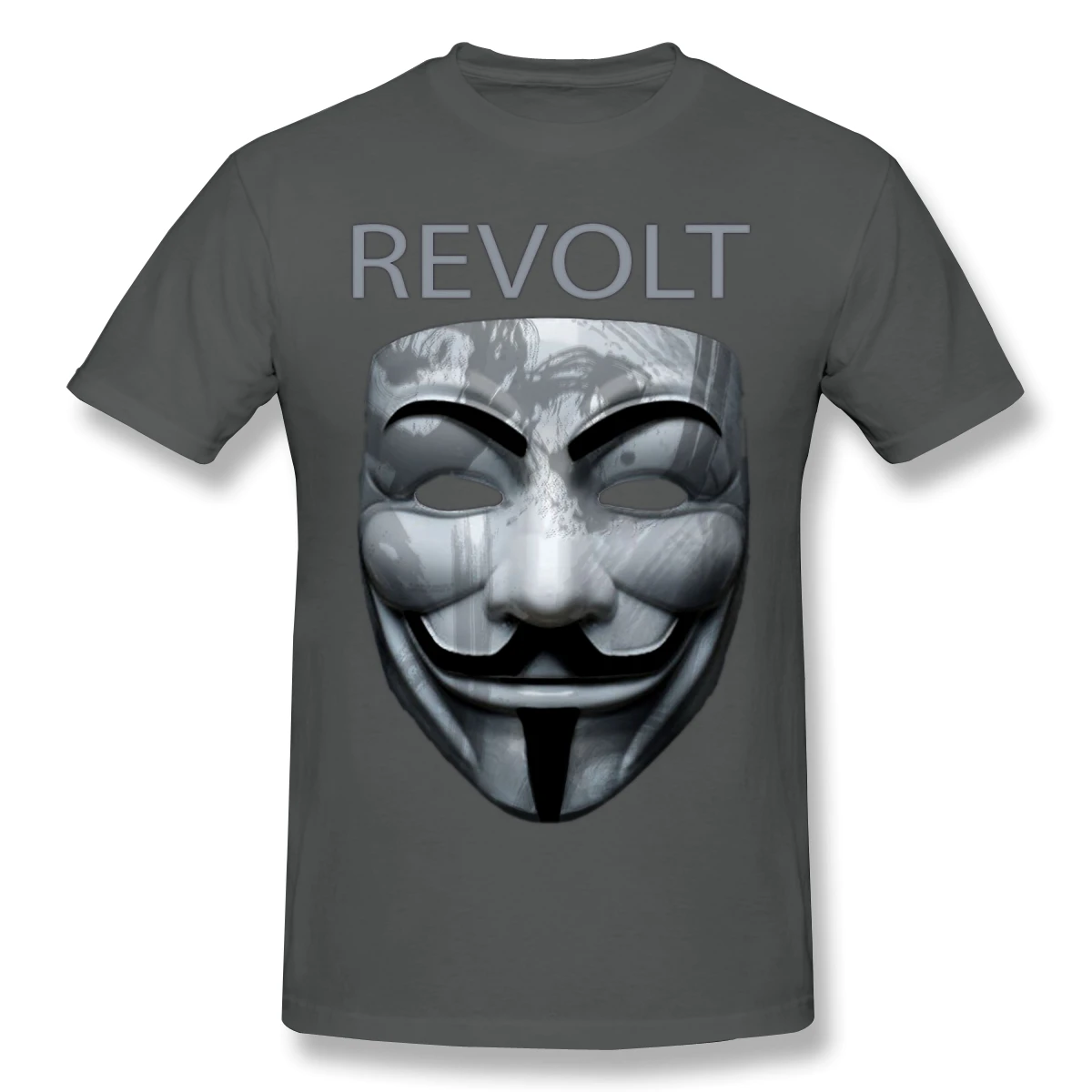 Revolt V Mask T Shirt anonymous Hacker Organization Video black lives matter printed Tshirt Summer large TShirts