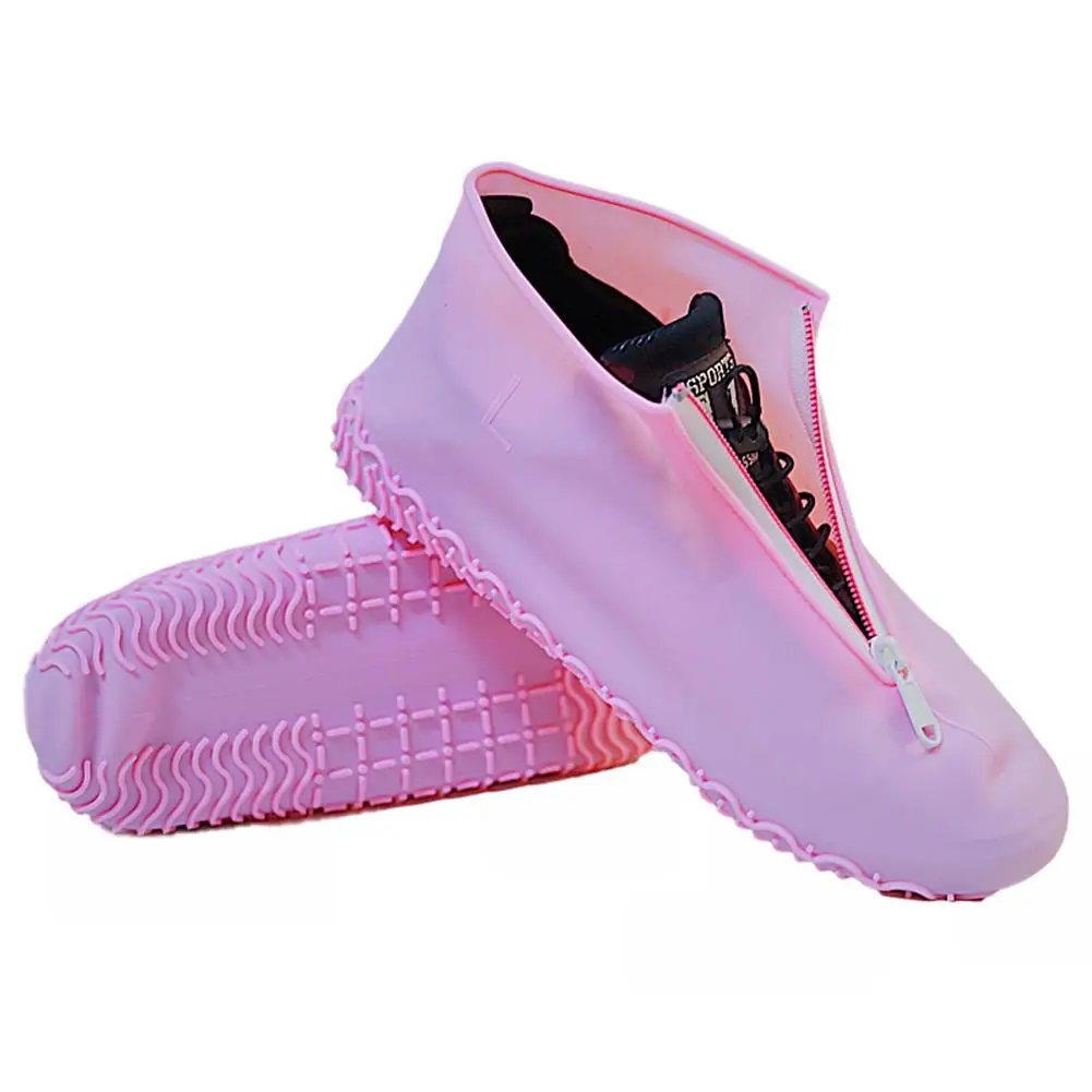 Reusable Silicone Waterproof Shoe Covers Silicone Shoe Covers with Zipper  Silicone Shoe Protectors for Kids Men Women