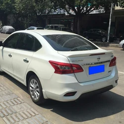 For nissan sentra Spoiler 2012-2017 sentra Spoiler with light High Quality ABS Material Car Rear Wing Primer Color spoiler