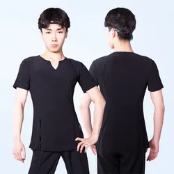 Men Latin Dance Only Short shirt Garment Dance Waltz Ballroom Dance Garment Performance latin man shirts Garment Top