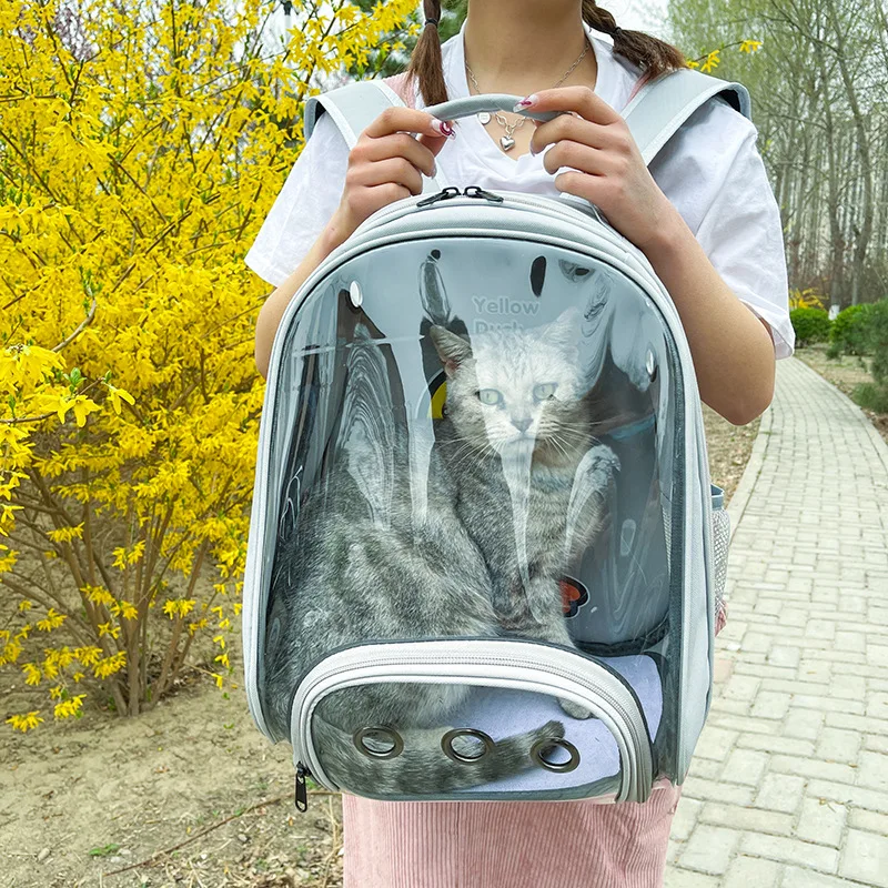 

New Style Cat Space Bag Transparent Trip Portable Pet Backpack Breathable Dog Box Wide view Large Space Panorama Sunroof Bag