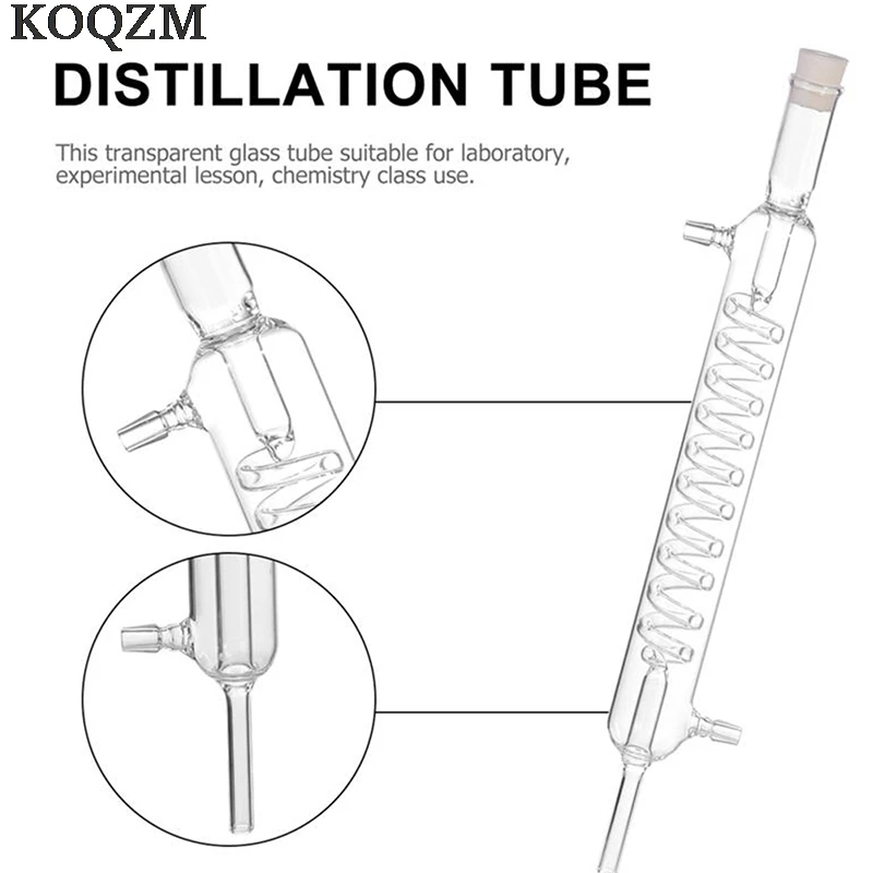 1Pc เคมีแก้วควบแน่นหลอดเคมีเครื่องมือควบแน่นหลอดสำหรับ Home School