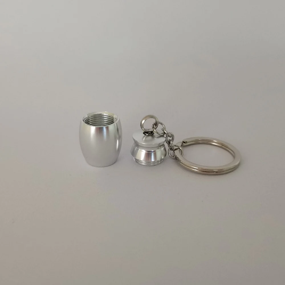 Angel Wings 16x25mm Mini Cremation Urns Pendant Keychain Birds Keepsake Stainless Steel Memorial Ashes Keyring