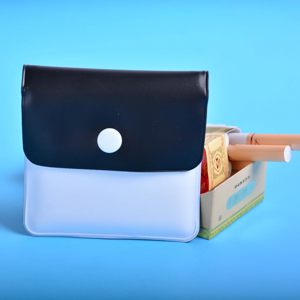 Bolsa de Cenicero de bolsillo portátil, monedero de PVC reutilizable para coche/hogar, 7,8x8cm, 6 unidades
