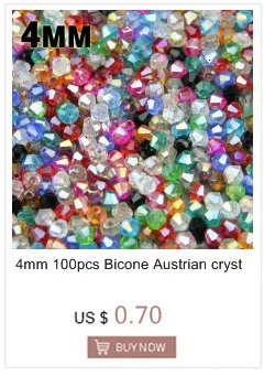 100 Stück 4 mm facettierte runde österreichische Kristallplattierte Farbe lose Perlen für Schmuckherstellung DIY Armbänder Halskette Zubehör – Detail 19