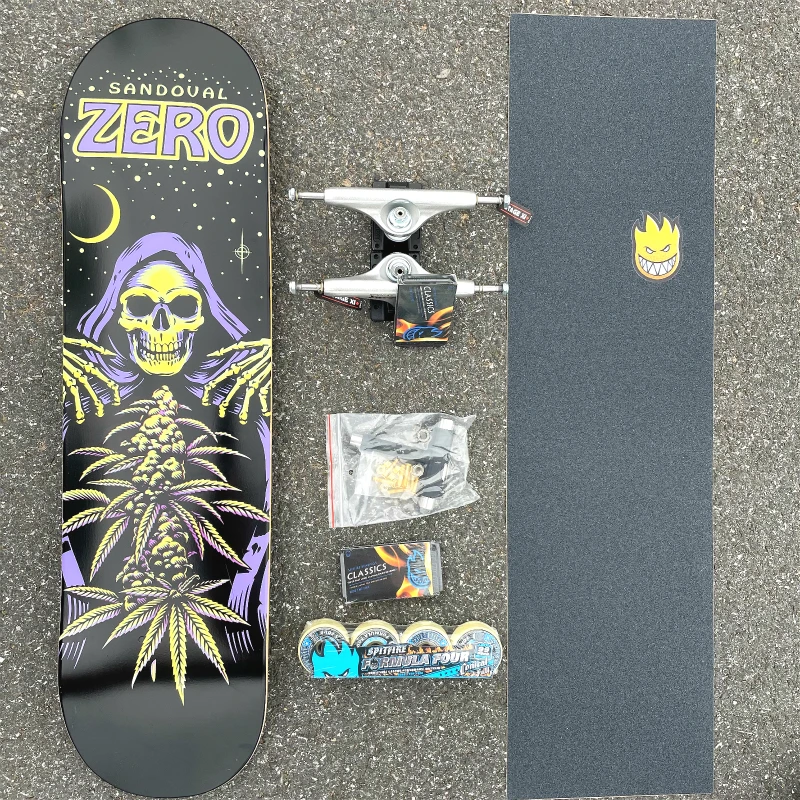 Null 7-Schicht Kanadischen Ahorn Farbe Professionelle Skateboard Komplette Doppel Rocker 7.75/7.8/8.0/8.125/8.25/8.375/8,5 zoll Größe