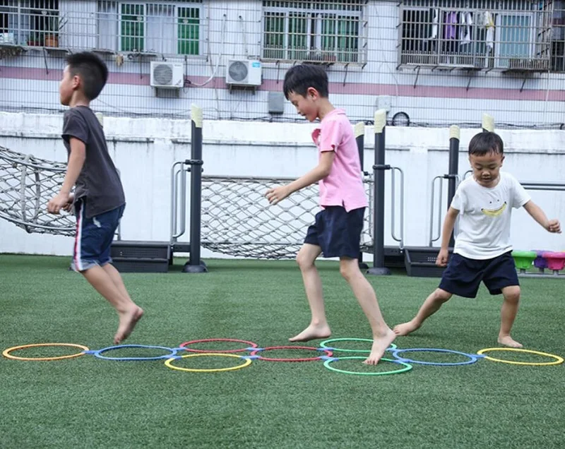 어린이 감각 플라스틱 점프 원 격자 게임 스포츠 점프 야외 부모-자식 게임 점프 장난감