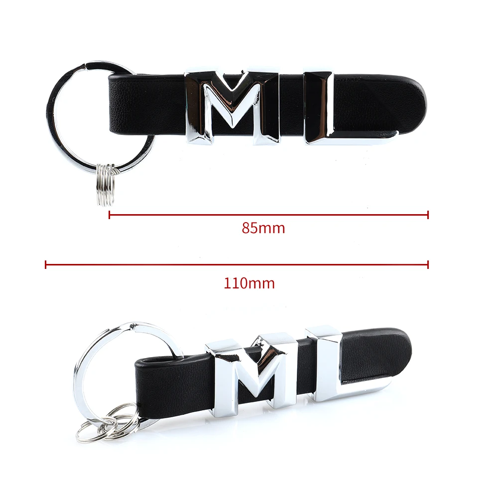 Zinc Alloy Leather Strap Key Ring Car Letter keychain For Mercedes Benz GL SL ML CL Class