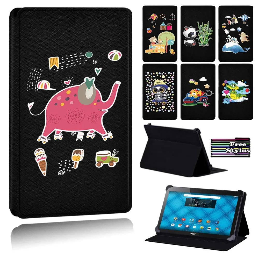 For Acer Iconia A3-A10/Iconia One 10 B3-(A10/A20/A30)/Iconia One 10 B3(A40/A50) New Cartoon series Leather Tablet Case + Pen