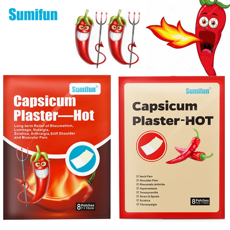 Sumifun 2 Type Hot Pepper Capsicum Pain Relief Patch Back/Neck/Shoulder Joint Arthritis Chinese Herbal Medical Meridians Paster