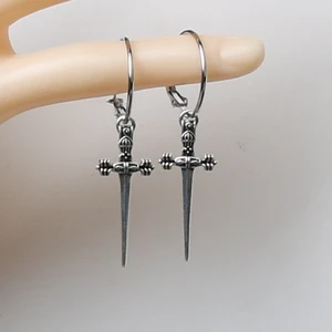 Dolch- und Schlangenkristall -Ohrringe, Schwertschmuck, gotischer Vampir, alternative gotische Hexe Hauptverkaufshexe - №4