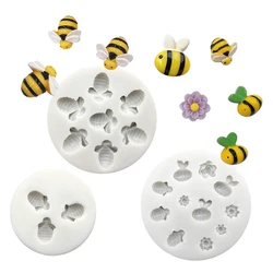 Bee Flower Silicone Mold Sugarcraft Cupcake Baking Mold Fondant Cake Decorating Tools