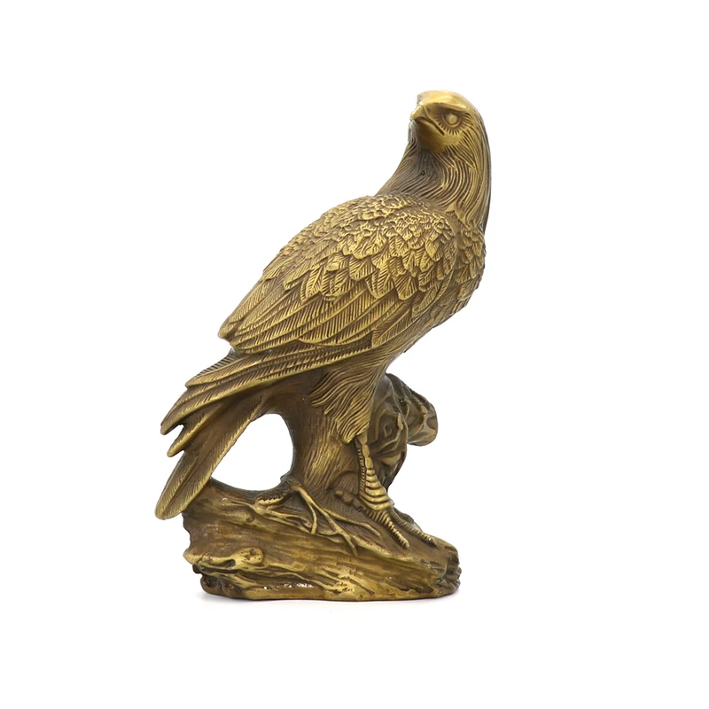 

Home Decoration Chinese Handmade Brass Statues Sculptures Eagles Hand Carved Eagle Handwork Eagle Statue Collectible Decorated