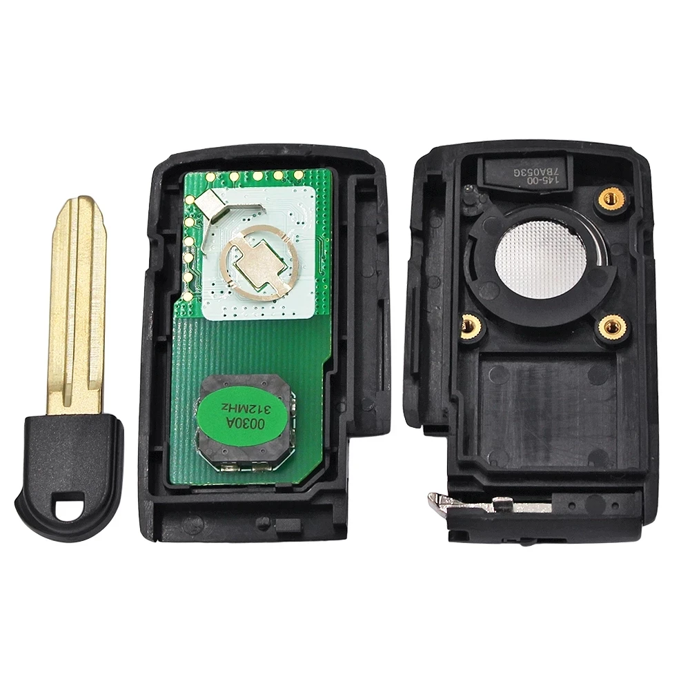 Keyecu substituição inteligente keyless remoto chave fob 3 botões 312mhz para toyota prius 2004-2009 fcc id: mozb31eg ou mozb21tg