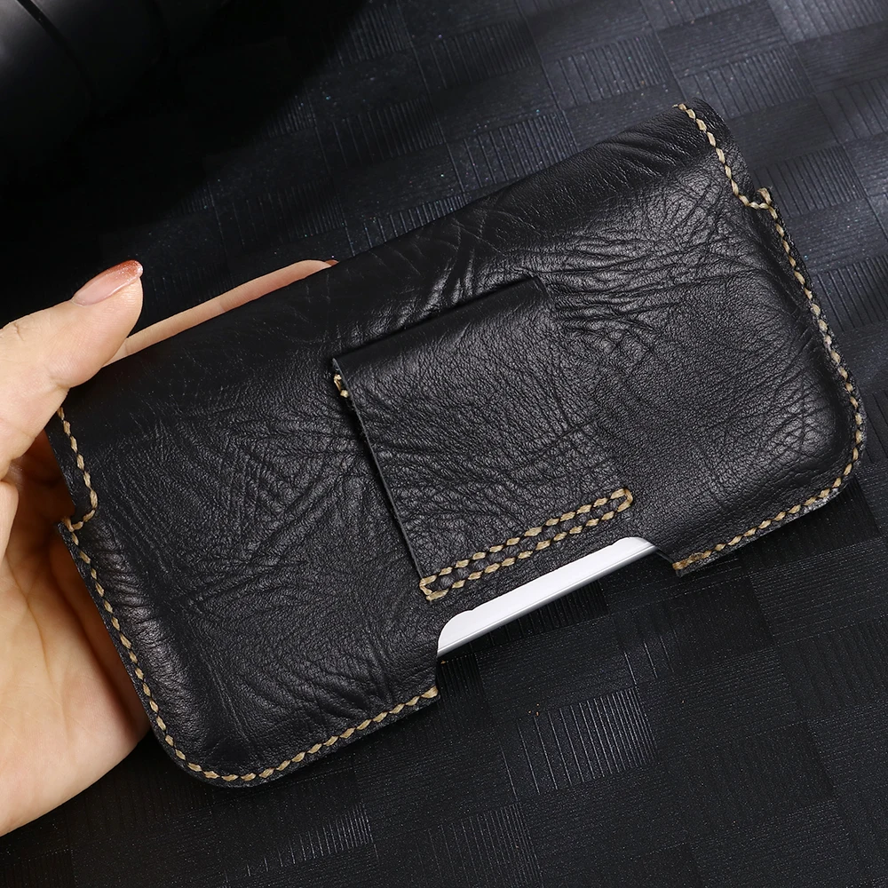 Vintage Belt Clip Phone Bag for Xiaomi Mi Max 2 Case Genuine Leather Holster for Xiaomi Mi Max3 6.44inch cover