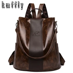 2020 High Quality PU Leather Backpacks Women Fashion Shoulder Bags High Capacity Travel Backpack School Bags Mochila Feminina