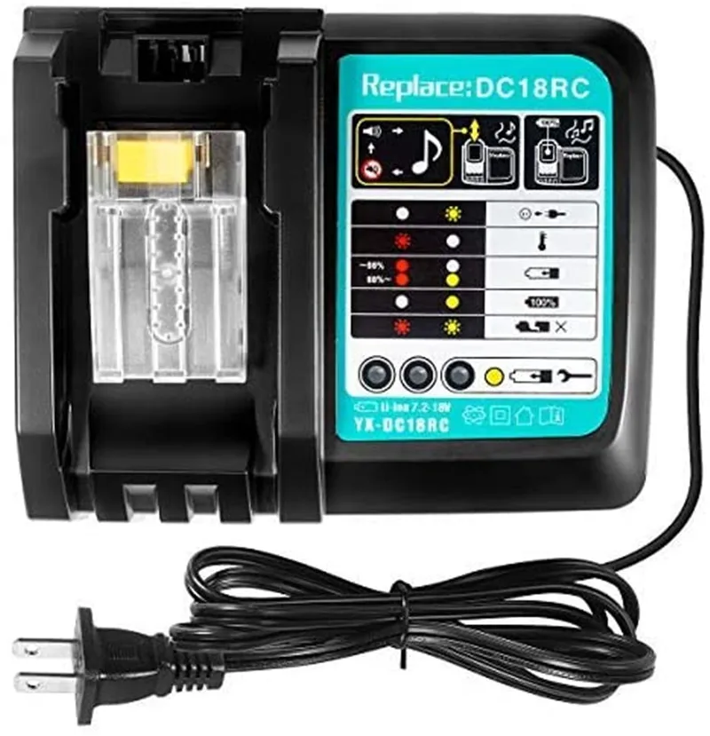 

DC18RC Li-Ion Battery Charger 3A Charging For Makita 14.4V 18V Bl1830 Bl1430 Dc18Ra Electric Power DC18Rct Charger USB Prot