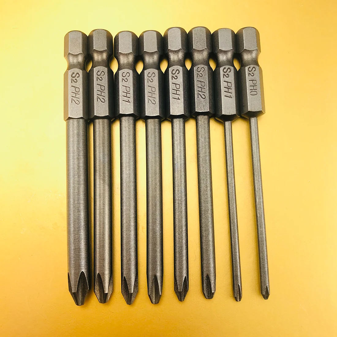 

8Pcs 75mm Long Magnetic Hex Cross Head Screwdriver Bits Electric Screwdriver Set S2 PH0 PH1 PH2