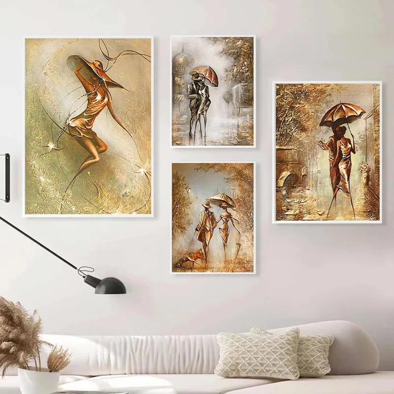 Wonderful Love Canvas Paintings Romantic Couple Home Art Interesting Posters and Prints Wall Art Pictures for Living Home Decor