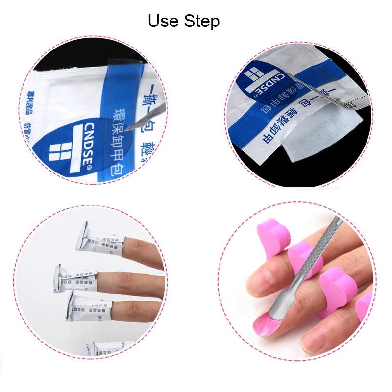 100Pcs/lot Gel Nail Remover Manicure Tools Wet Wipes Paper Pads Nail Polish Remover Wraps Foil Nail Art Cleaner One Step Remove