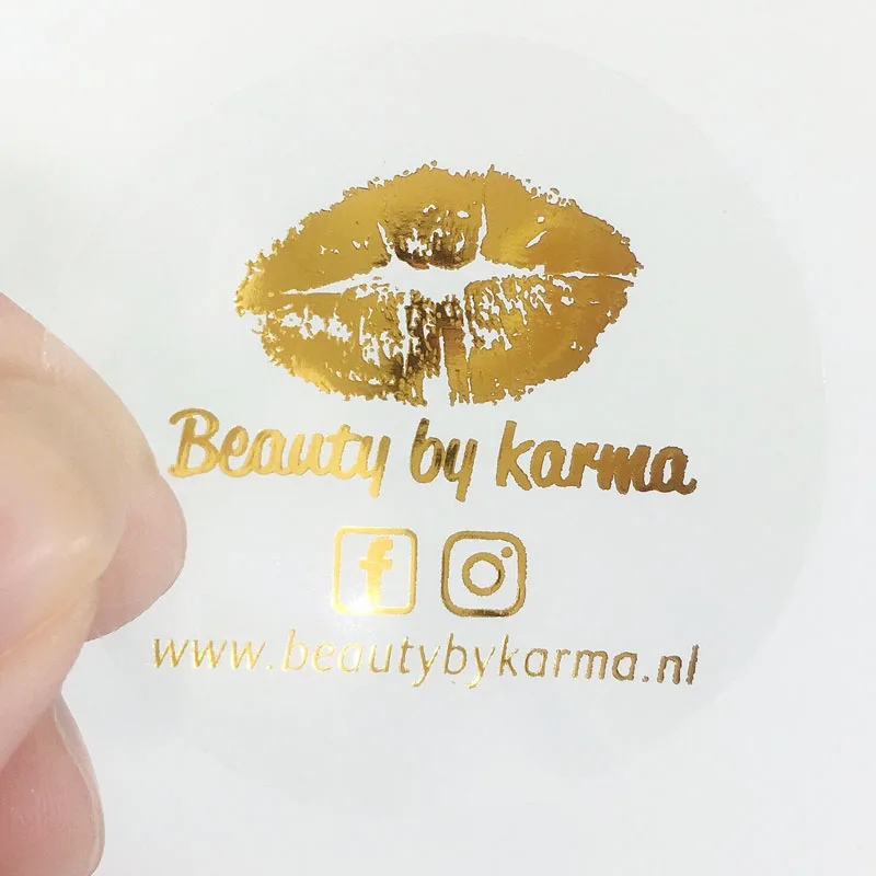 100PCS Gold Foil Custom Sticker and Customized LOGO/Wedding stickers/Design Your Own Stickers/Personalized Stickers Golden