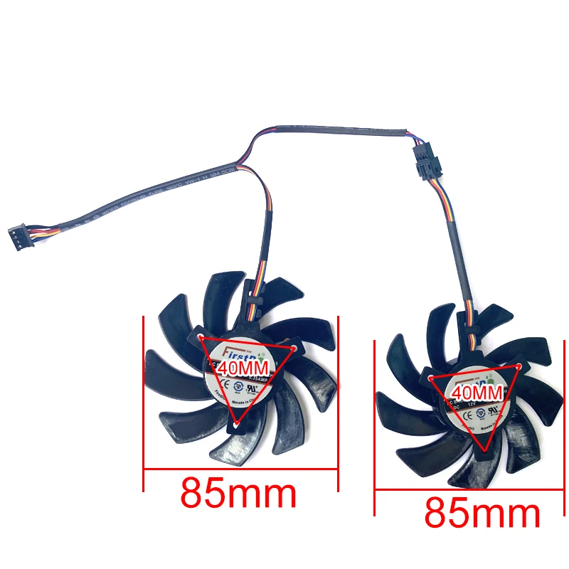 2PCS FDC10U12S9-C FD7010H12S 85MM 4PIN Graphics Fan For XFX R9 390/390X 8G RX480 RX470 Sapphire R9 270X 280X HD7870 Cooler Fans