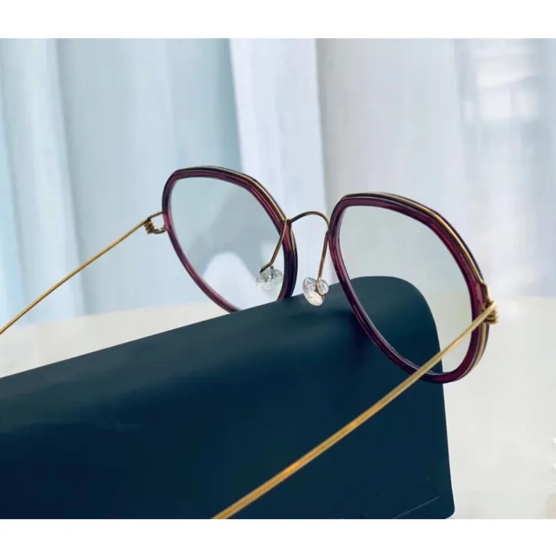 Denmark Brand Design Titanium Alloy Glasses Frame Women Reading Spectacle Frames Men Screwless Myopia Prescription Eyeglasses